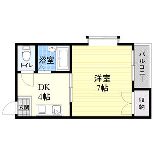 1DK 間取り図
