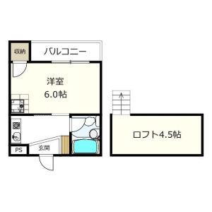 1K 間取り図