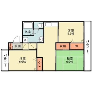 3DK 間取り図