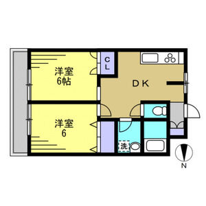 2DK 間取り図