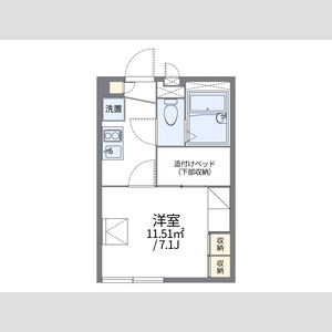 1K 間取り図