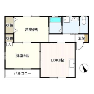 2LDK 間取り図