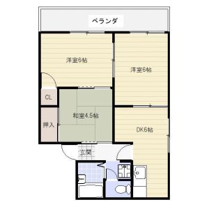 3DK 間取り図
