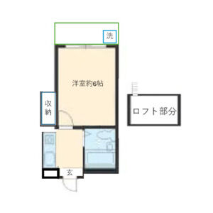 1K 間取り図