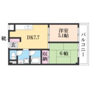 2DK 間取り図