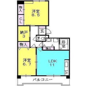 2LDK 間取り図
