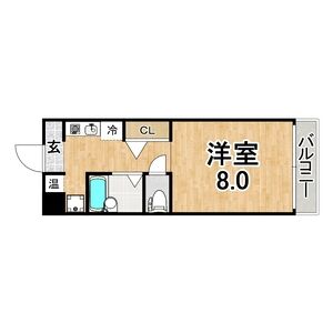 1K 間取り図