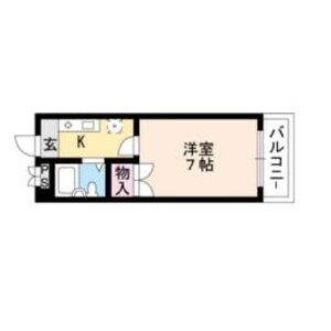 1K 間取り図
