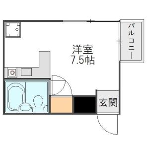ワンルーム 間取り図