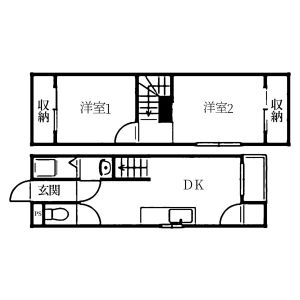 2DK 間取り図
