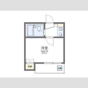 1K 間取り図