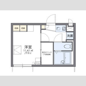 1K 間取り図