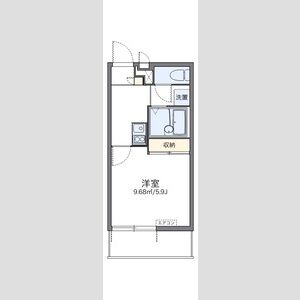 1K 間取り図