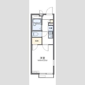 1K 間取り図