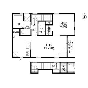1LDK 間取り図