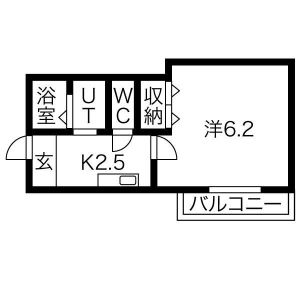 1K 間取り図