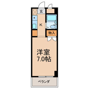 1K 間取り図