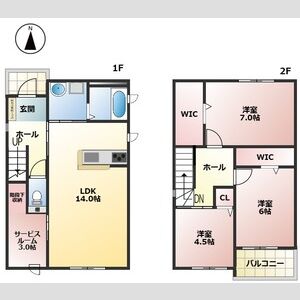 3LDK 間取り図