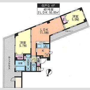 2LDK 間取り図