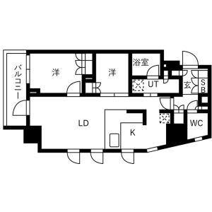 2LDK 間取り図