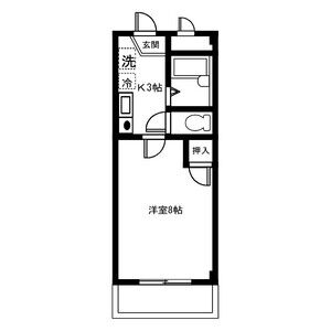1K 間取り図