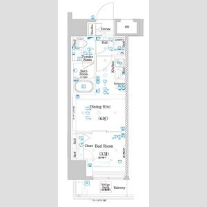 1DK 間取り図