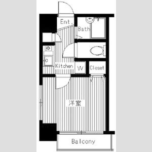 1K 間取り図