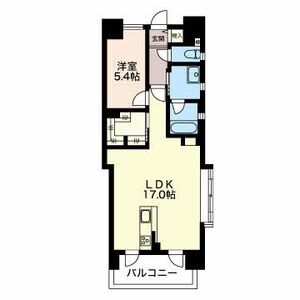 1LDK 間取り図