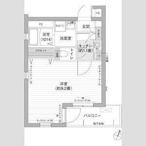 1K 間取り図
