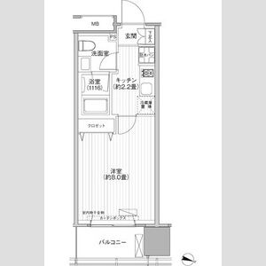 1K 間取り図