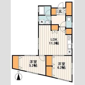 2LDK 間取り図