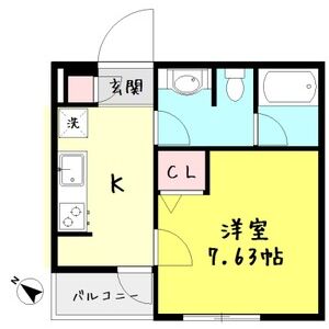 1K 間取り図