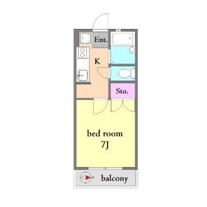 1K 間取り図