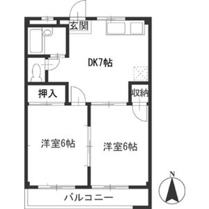 2DK 間取り図