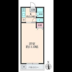 1K 間取り図