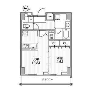 1LDK 間取り図