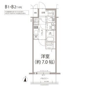 1K 間取り図