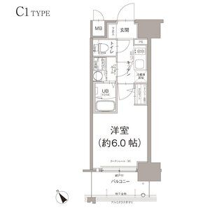 1K 間取り図