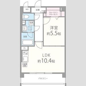 1LDK 間取り図