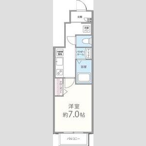 1K 間取り図