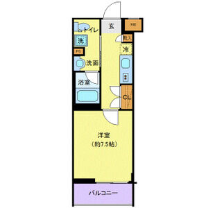 1K 間取り図