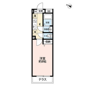 1K 間取り図