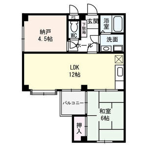 1LDK 間取り図