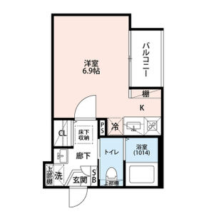 1K 間取り図