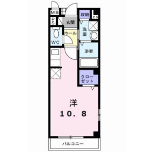 1K 間取り図