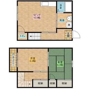 2LDK 間取り図