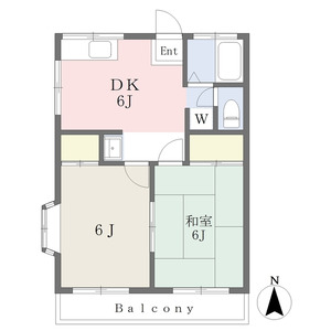 2DK 間取り図
