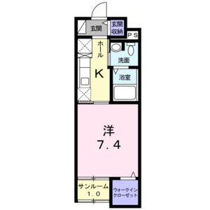 1K 間取り図