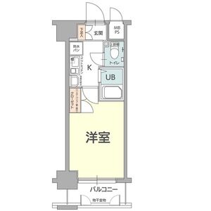 1K 間取り図