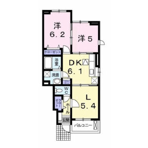 2LDK 間取り図